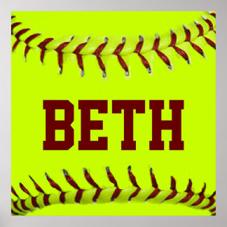 Personalised Softball Poster