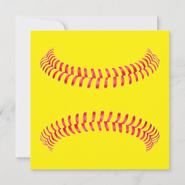 Personalised Softball Round Stationary Card (Front)