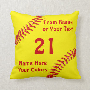 Personalised Softball Team Gifts, Softball Pillows