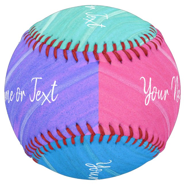Personalised Softball with Different Colours HAMbW (Back)