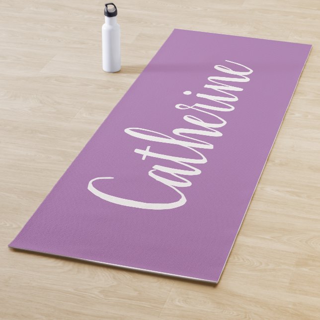 Personalised Solid Colour Yoga Mat with Name (In Situ)