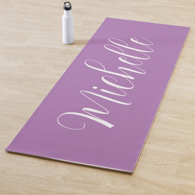 Personalised Solid Colour Yoga Mat with Name (In Situ)