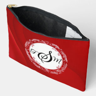 Personalised Solid Red Cosmetic Bag