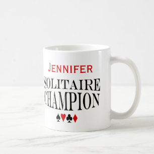 Personalised Solitaire Champion Coffee Mug