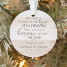 Personalised Someone In Heaven Acrylic Ornament