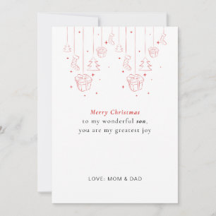 Personalised Son Christmas Card