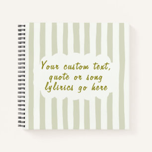 Personalised Song Lyrics, Poem or Favourite Quote Notebook