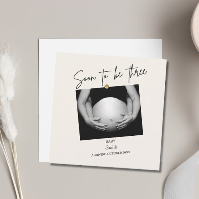 Personalised Soon to be Three  Invitation (Soon to be three)