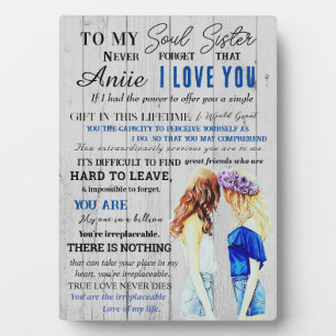 Personalised Soul Sister Definition WaterColor Plaque