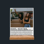 Personalised Soul Sister Definition With Photo Acrylic Sign<br><div class="desc">Celebrate your unique bond with the Personalised Soul Sister Definition With Photo Acrylic Sign. This elegant acrylic plaque features a custom definition of "soul sister" and includes a cherished photo, making it a heartfelt gift for your best friend. Perfect for birthdays or special occasions, this personalised sign beautifully captures the...</div>