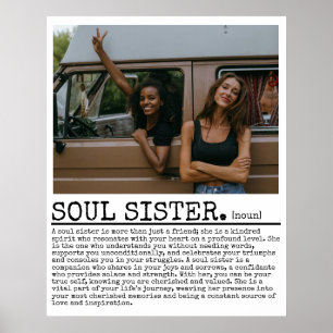 Personalised Soul Sister Definition With Photo Poster