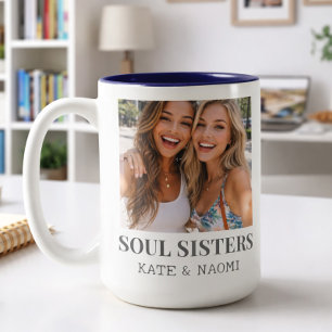 Personalised Soul Sisters BFF Photo Mug