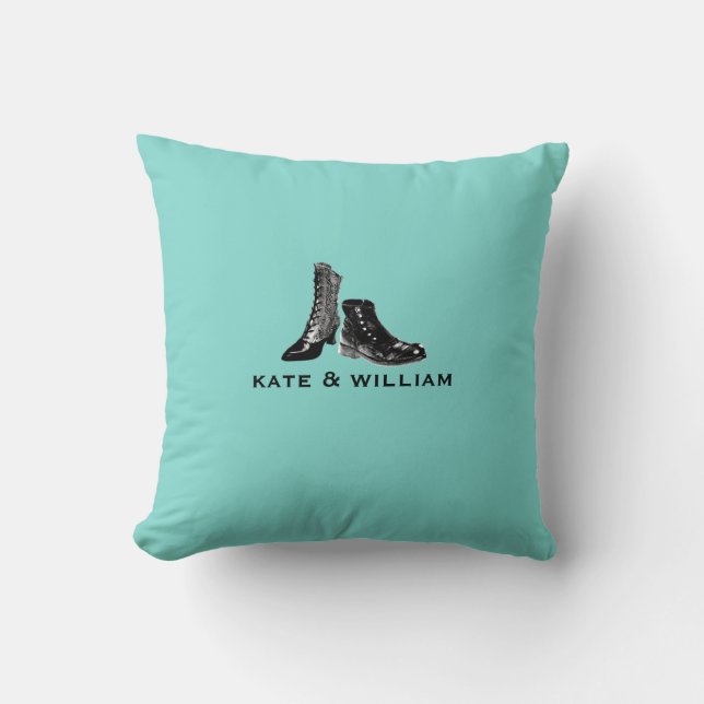 Personalised Soulmates Pillow Blue (Front)