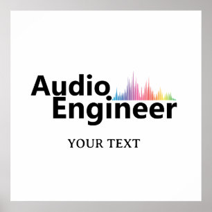 Personalised Sound Engineer Audio Engineering Poster