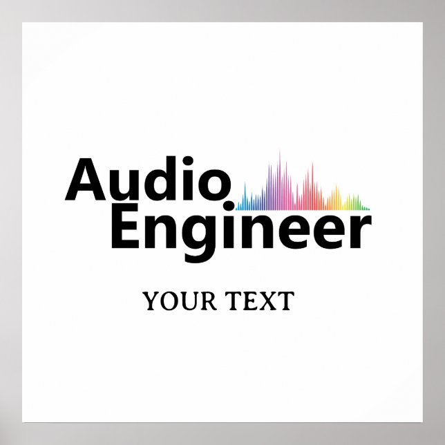 Personalised Sound Engineer Audio Engineering Poster (Front)