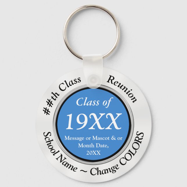 Personalised Souvenirs for Class Reunion Key Ring (Front)