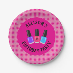 Personalised Spa Birthday Party Plates