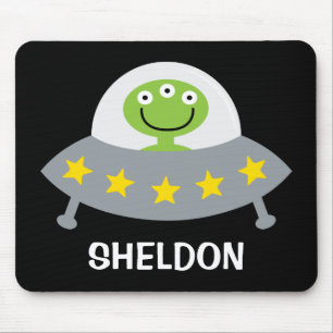 Personalised Space Alien Mousepad for Kids
