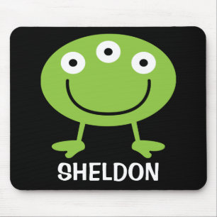 Personalised Space Alien Mousepad for Kids
