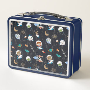 Personalised Space Animals Lunch Box