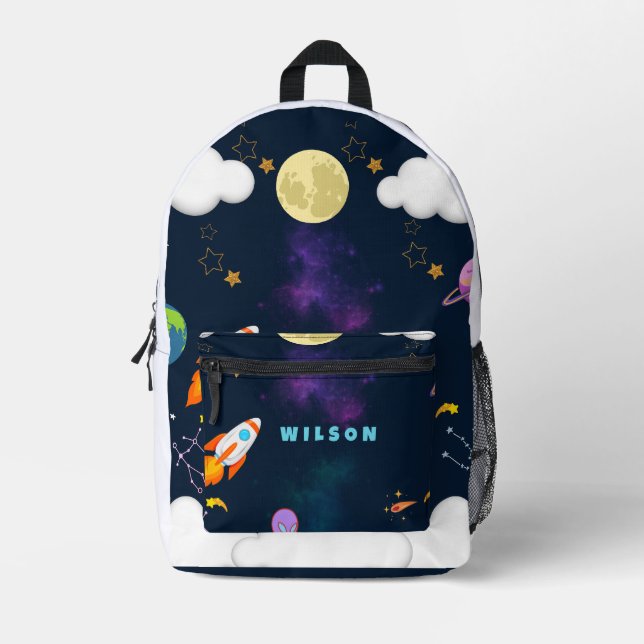 Personalised Space Backpack for Kids (Front)