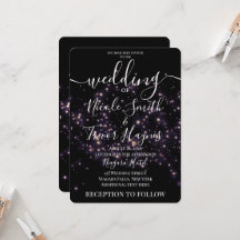 Personalised Space Glitter on Black Wedding