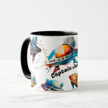 Personalised Space Ship Mug