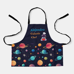 Personalised Space-Themed Galactic Chef Childs Apron