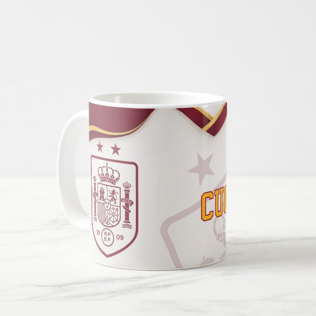 Personalised Spain Football Mug (Front Left)