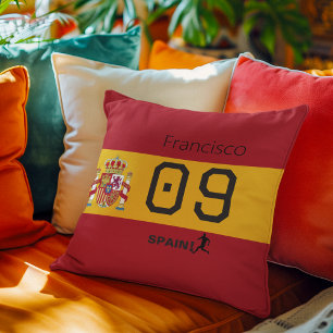 Personalised Spain National Soccer Graphic Athlete Cushion