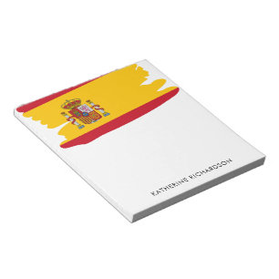 Personalised Spain Spanish Flag Patriotic Notepad