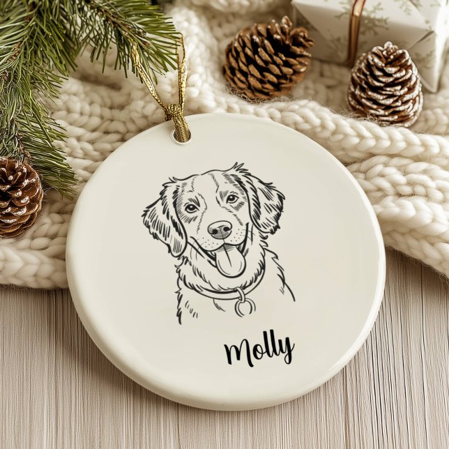 Personalised Spaniel Dog Christmas Ceramic Tree Decoration (Creator Uploaded)