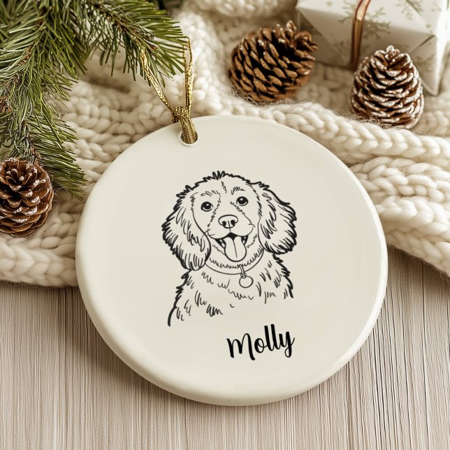 Personalised Spaniel Dog Christmas Ceramic Tree Decoration (Creator Uploaded)