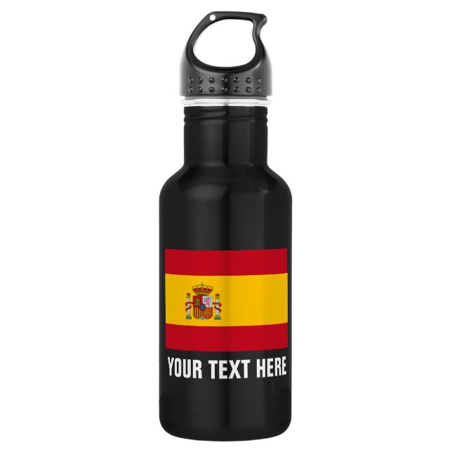Personalised Spanish flag water bottles for Spain (Front)