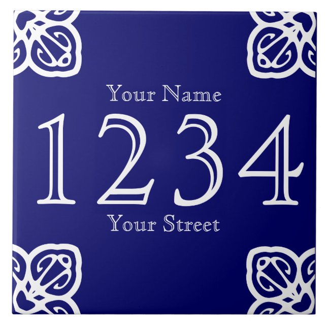Personalised Spanish House Number Tile (Front)