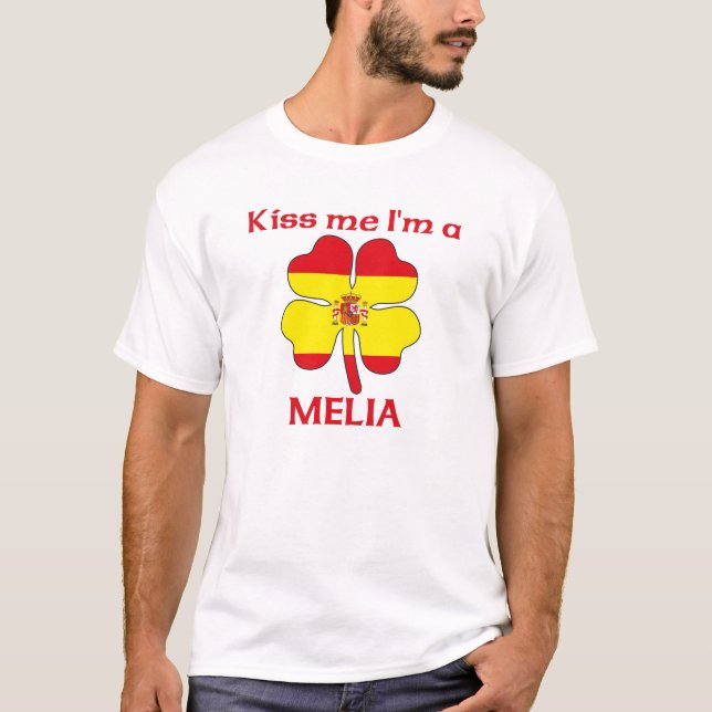 Personalised Spanish Kiss Me I'm Melia T-Shirt (Front)