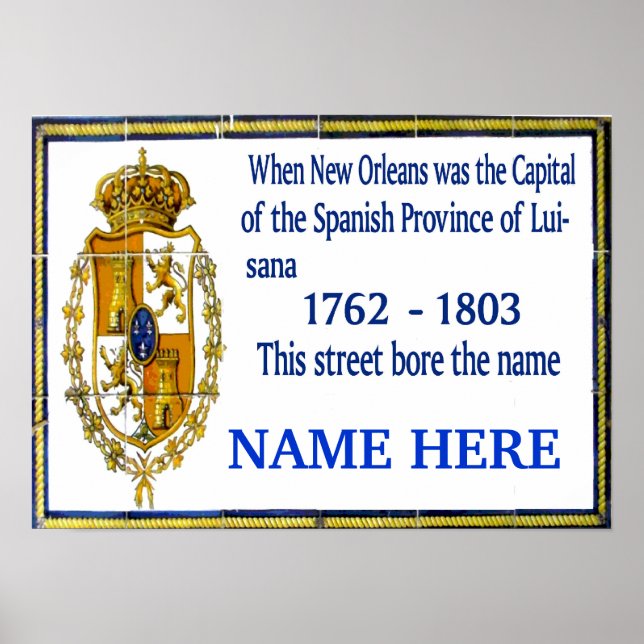 Personalised Spanish Mural Poster (Front)