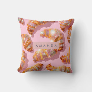 Personalised Sparkle Croissant Style Cushion