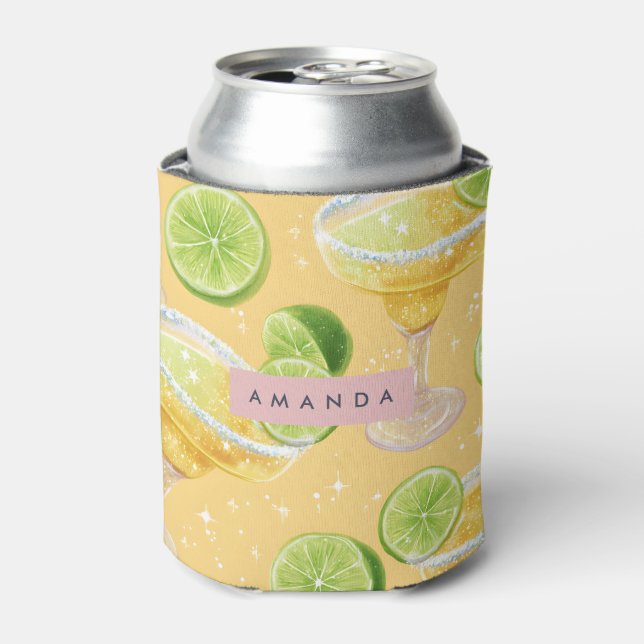 Personalised Sparkle Margarita & Lime Can Cooler (Can Front)
