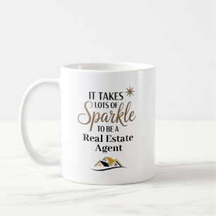 Personalised Sparkle Real Estate Agent Coffee Mug