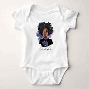Personalised Sparkling African American Baby Bodysuit