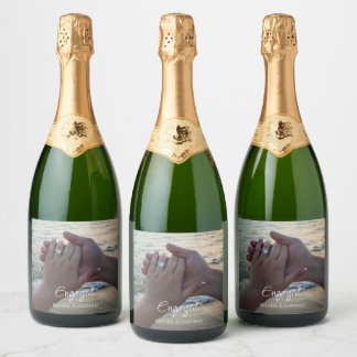 Personalised Sparkling Wine Bottle Label Photo