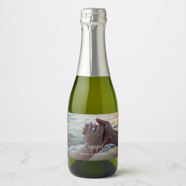 Personalised Sparkling Wine Bottle Label Photo (Front)