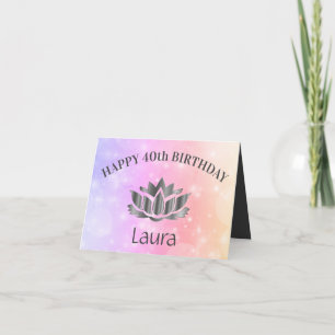 Personalised Sparkly 40th Birthday Card