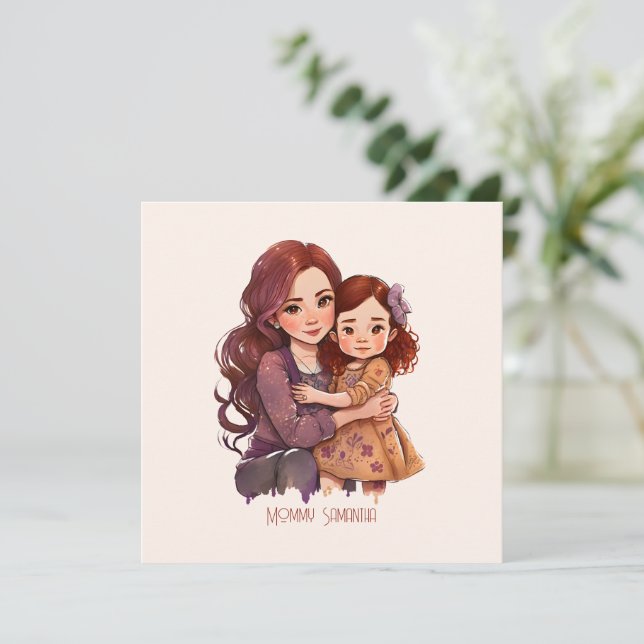 Personalised Sparkly Mother and Daughter (Standing Front)