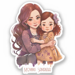 Personalised Sparkly Mother and Daughter