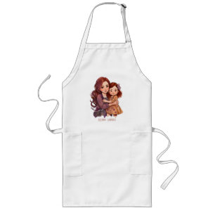 Personalised Sparkly Mother and Daughter Long Apron