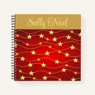 Personalised sparkly stars notebook
