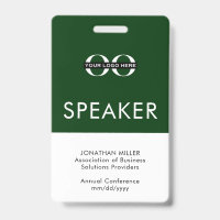 Personalised Speaker Badge Custom Text Logo