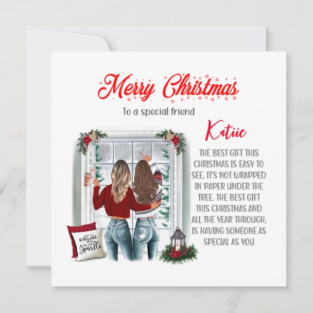 Personalised Special Best Friend Christmas Card (Front)